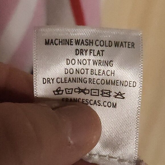 Harper Pink Striped Silky Open Front Tie Top XS - Picture 7 of 7